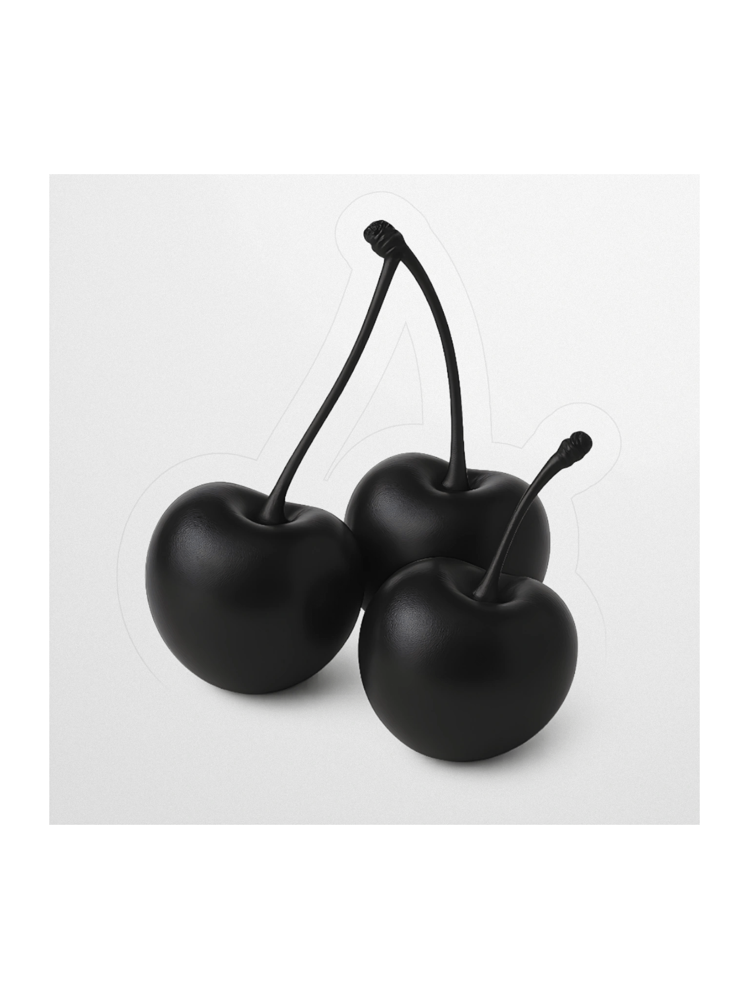 Black Matte Cherry Trio Sticker product image (3)