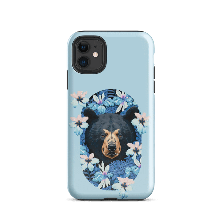 Black Bear with Flowers Tough Case for iPhone product image (24)
