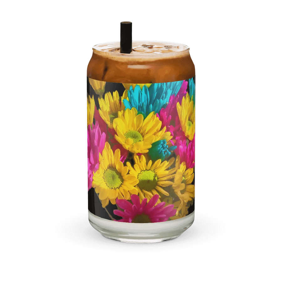 Bright Daisy Bouquet Can Shaped Glass product image (36)