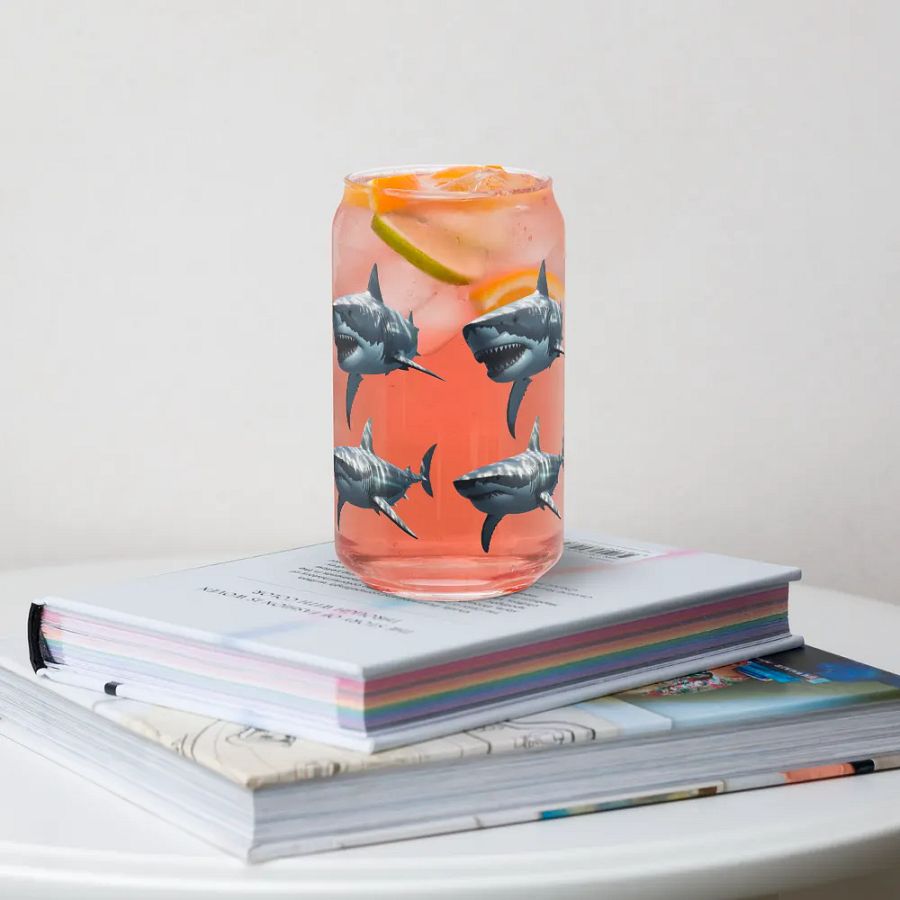 Shark Attack Can-Shaped Glass product image (34)