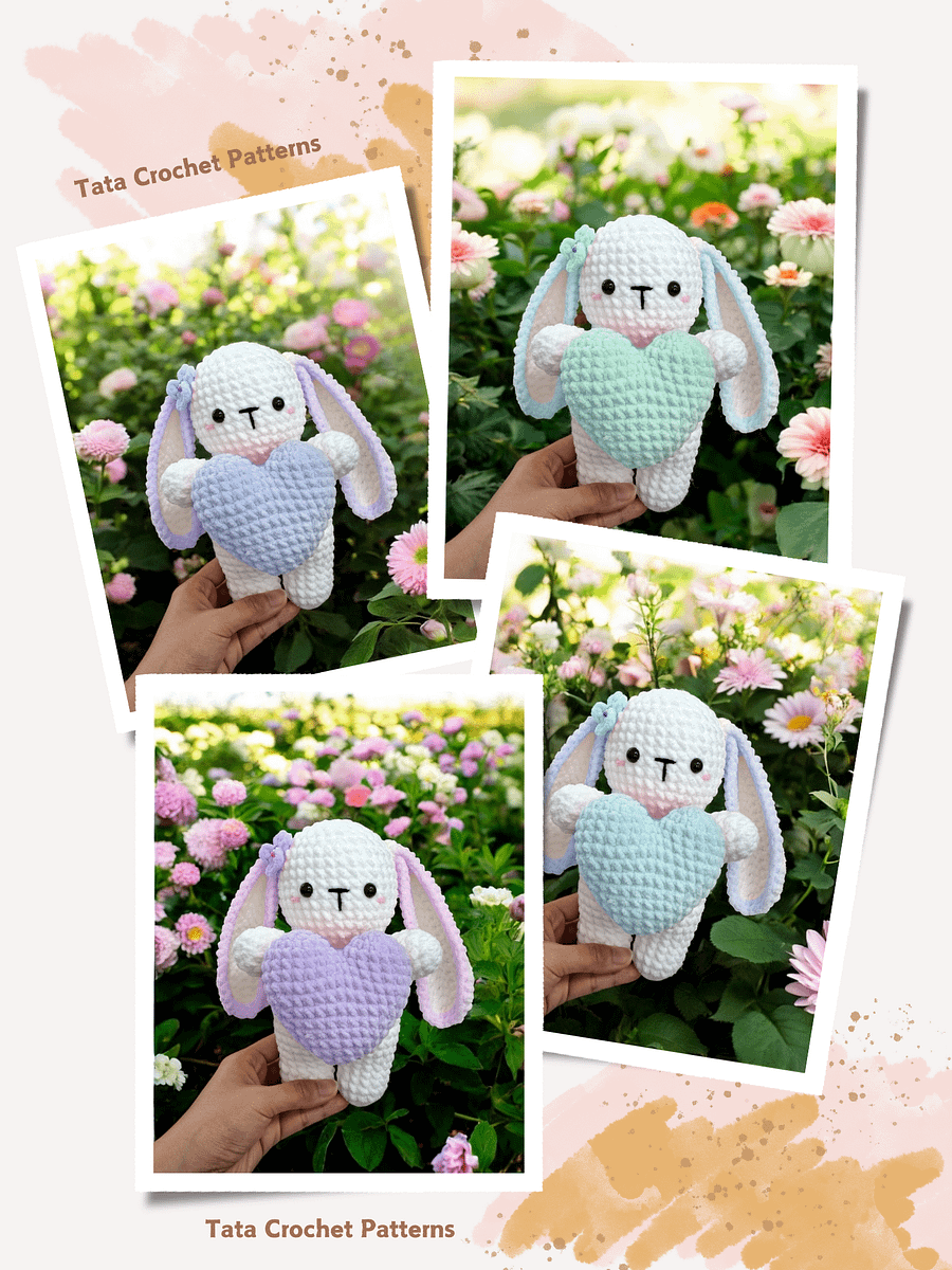 Crochet Pattern - Amigurumi Bunny Holding The Heart product image (3)