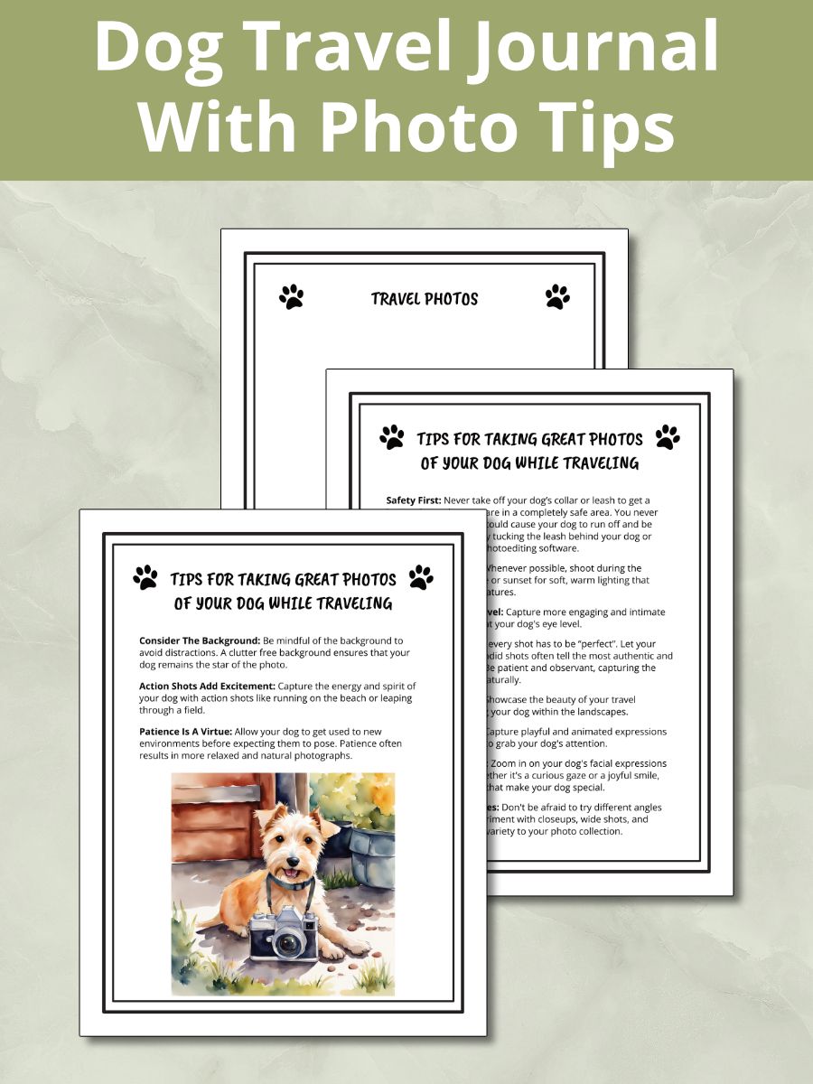 Printable Dog Travel Journal product image (2)