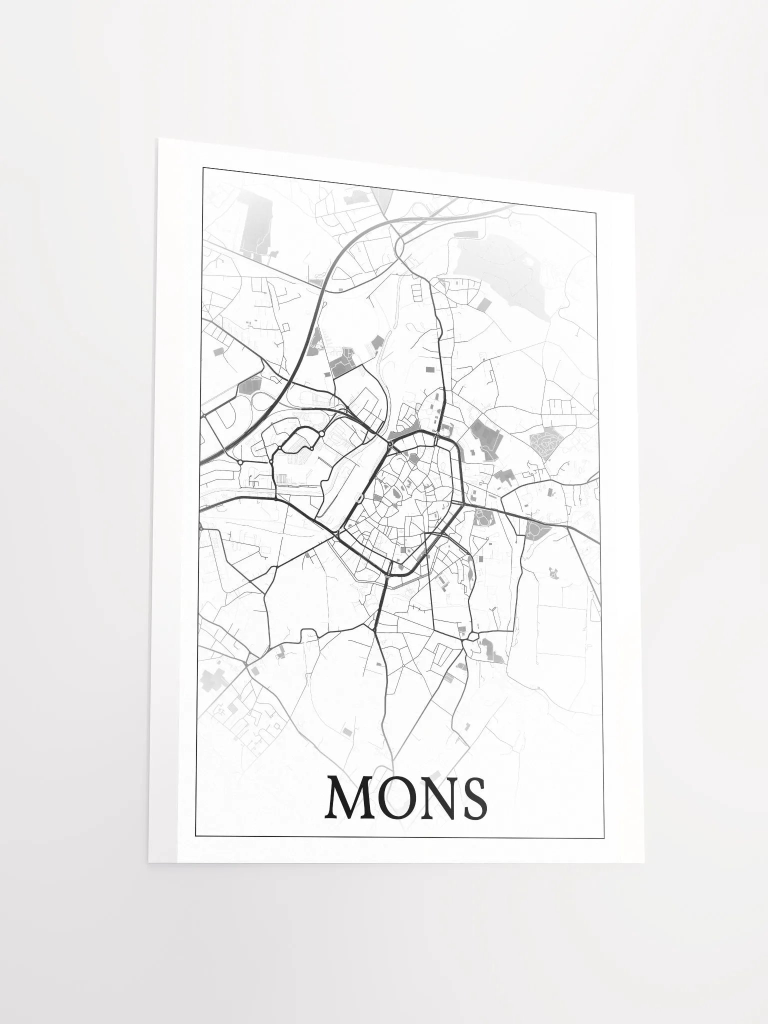 Mons, Belgium, city map print product image (14)