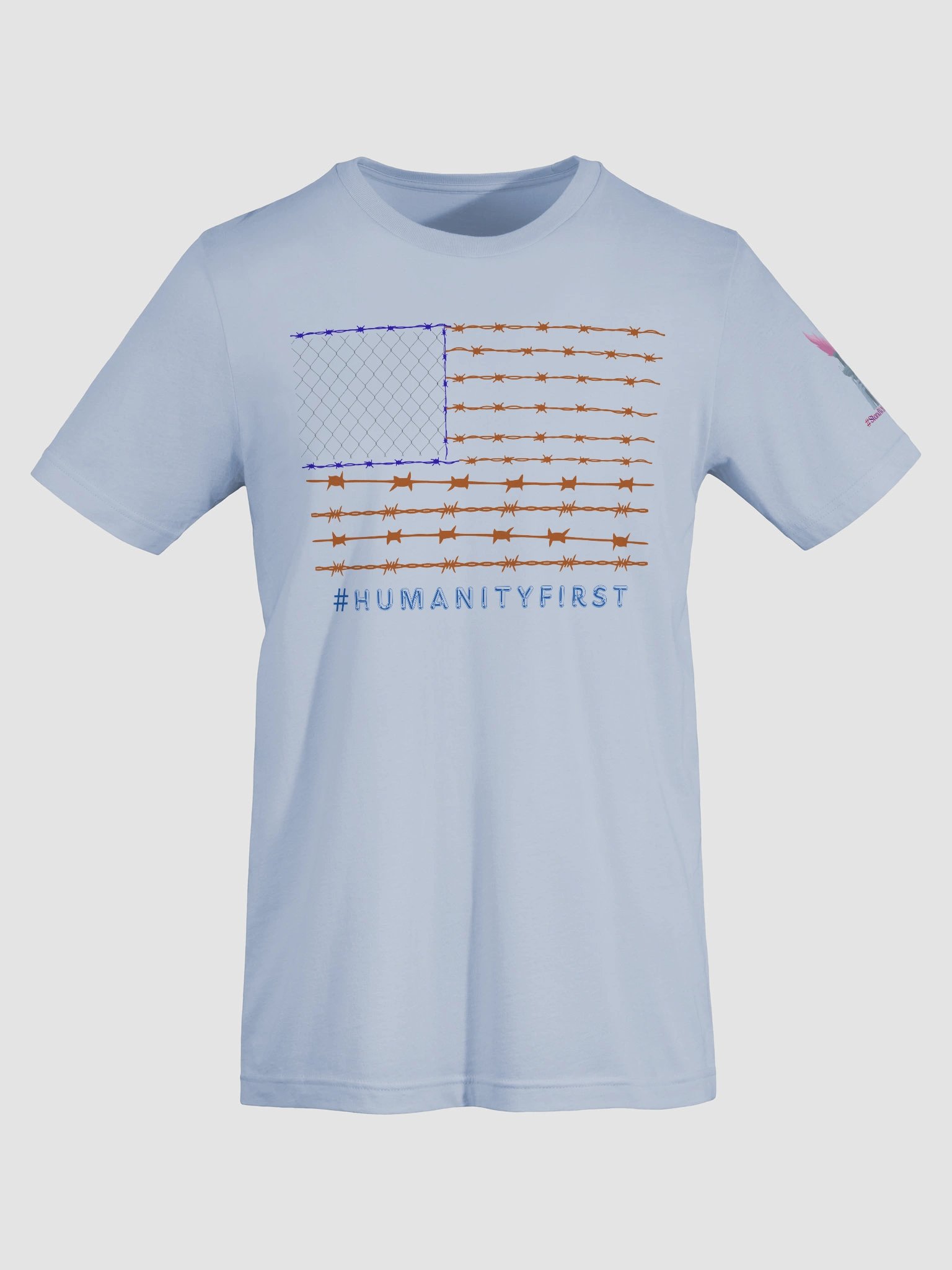 Stand With Liberty Barbed Wire American Flag Bella & Canvas 3001 Supersoft Tee product image (7)