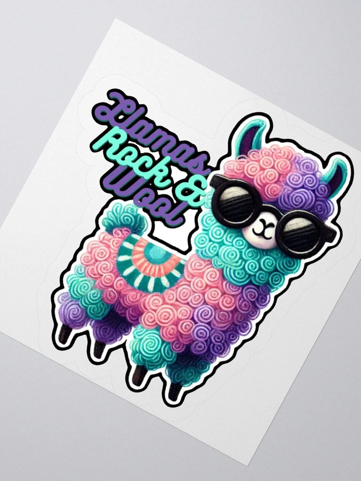 Llamas Rock & Wool (Kiss Cut Stickers) product image (1)