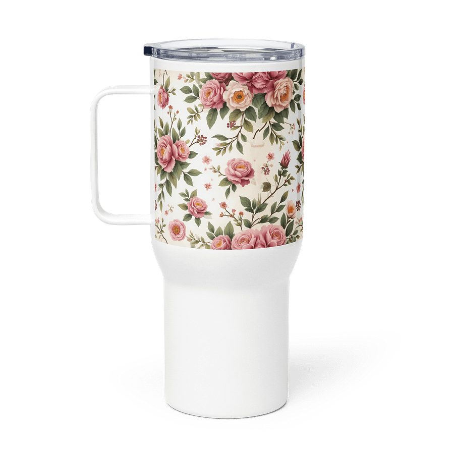 Vintage Style Tarnished Rose Garden Travel Mug product image (1)