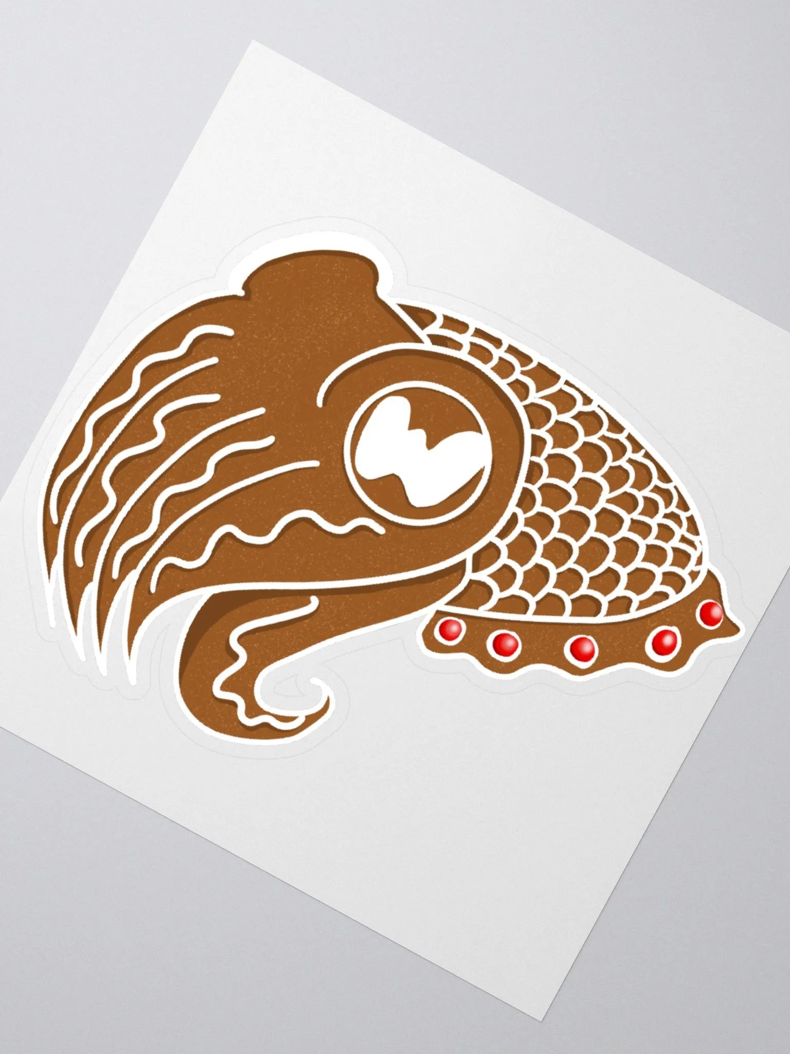 Gingerbread Cuttlefish Sticker product image (4)