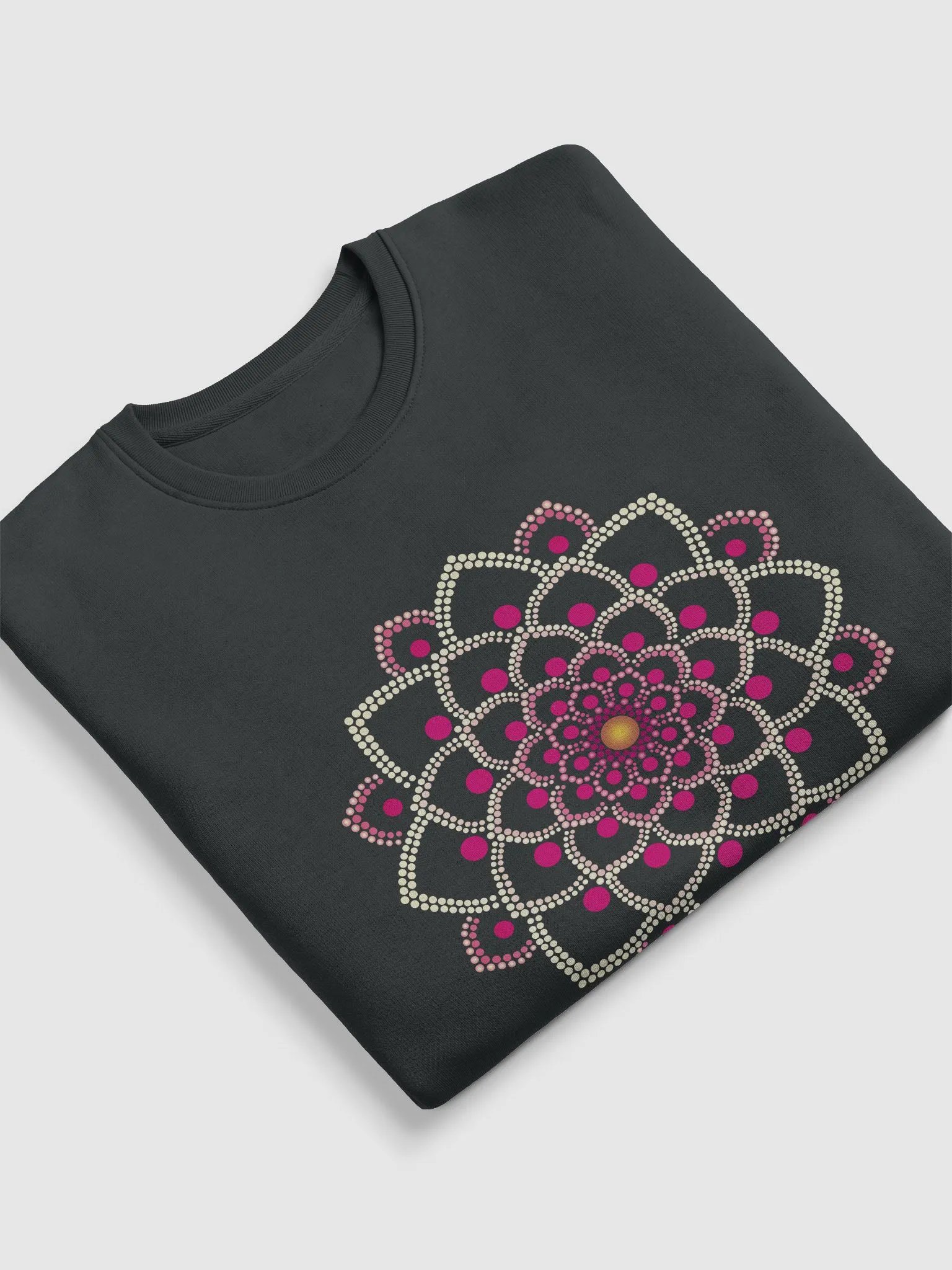 Simple Pink Mandala Unisex Eco Sweatshirt product image (3)