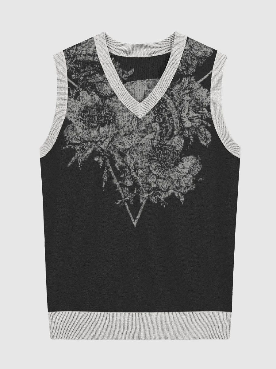 Skull Blossom Knitted V-Neck Vest product image (1)