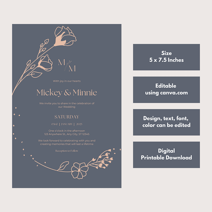Unique Wedding Card - Dizynai (DW-03) product image (2)