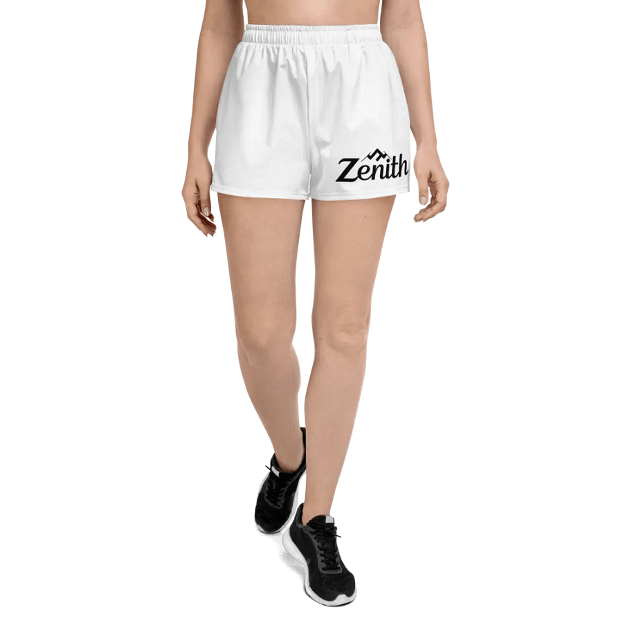 Zenith Unisex Athletic Shorts - Exclusive Design, White, Lightweight, Relaxed Fit product image (4)