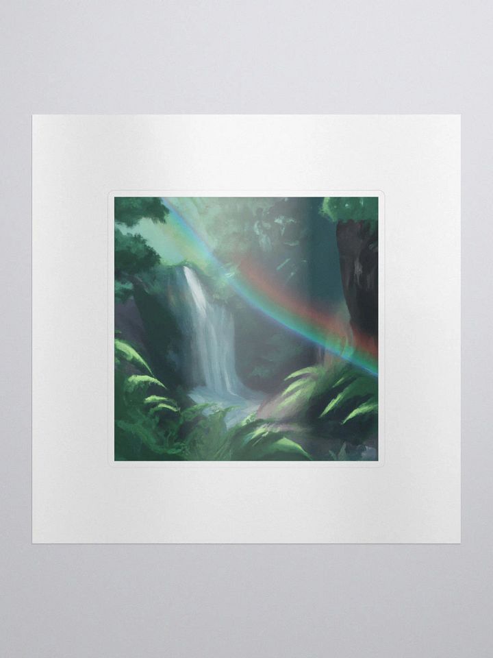 Galactic Wild Rainbow Waterfall Forest Alpha Sticker product image (1)