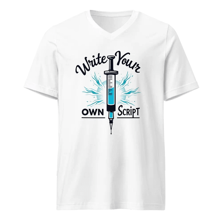 Syringe Script V-Neck Tee product image (1)