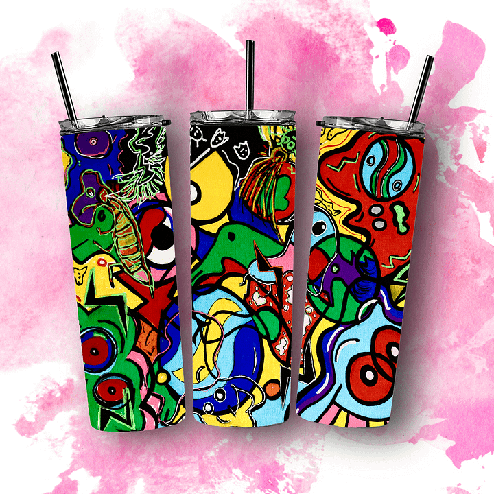 Chaos Turning Chaos Abstract Design 20oz Skinny Tumbler product image (1)