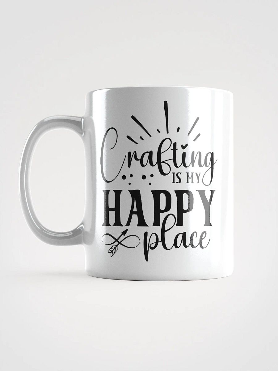 Crafting Is My Happy Place White Glossy Mug product image (6)