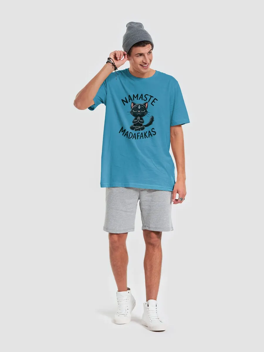 Namaste Madafakas Funny Yoga Cat T-Shirt product image (4)