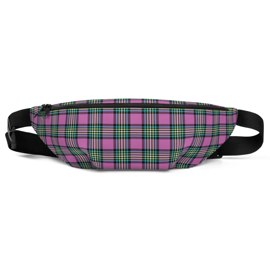 Purple Orchid and Turquoise Plaid Fanny Pack product image (2)