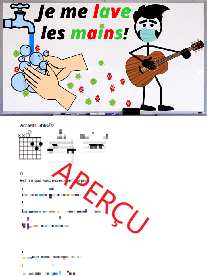 Je me lave les mains - Accords de guitare product image (1)