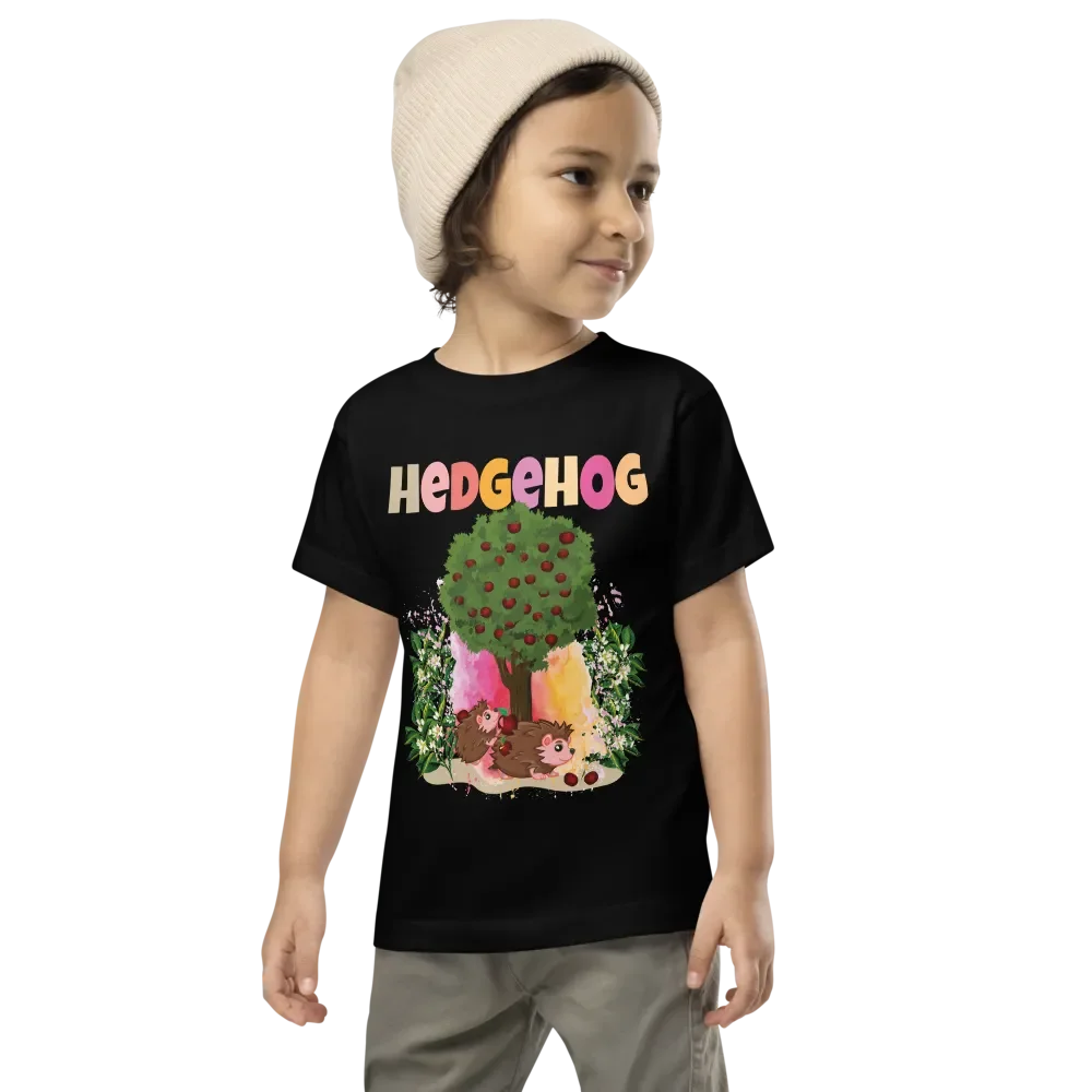 Hedgehog Cute Colorful Funny Bella +Canvas Toddler T-Shirt – Fun Gift for Kids product image (2)
