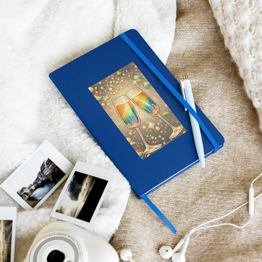 Rainbow Champagne Celebration Journal / Guestbook - BLUE product image (10)