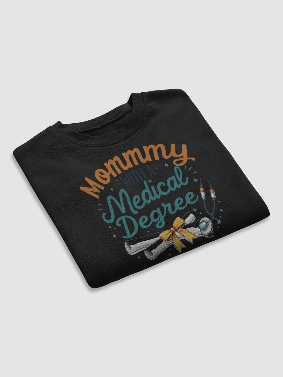 Mommy with a Medical Degree Graphic Crop Sweatshirt product image (27)