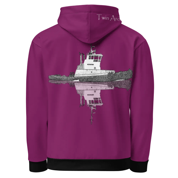 Eggplant Westrac tug Hoodie product image (1)