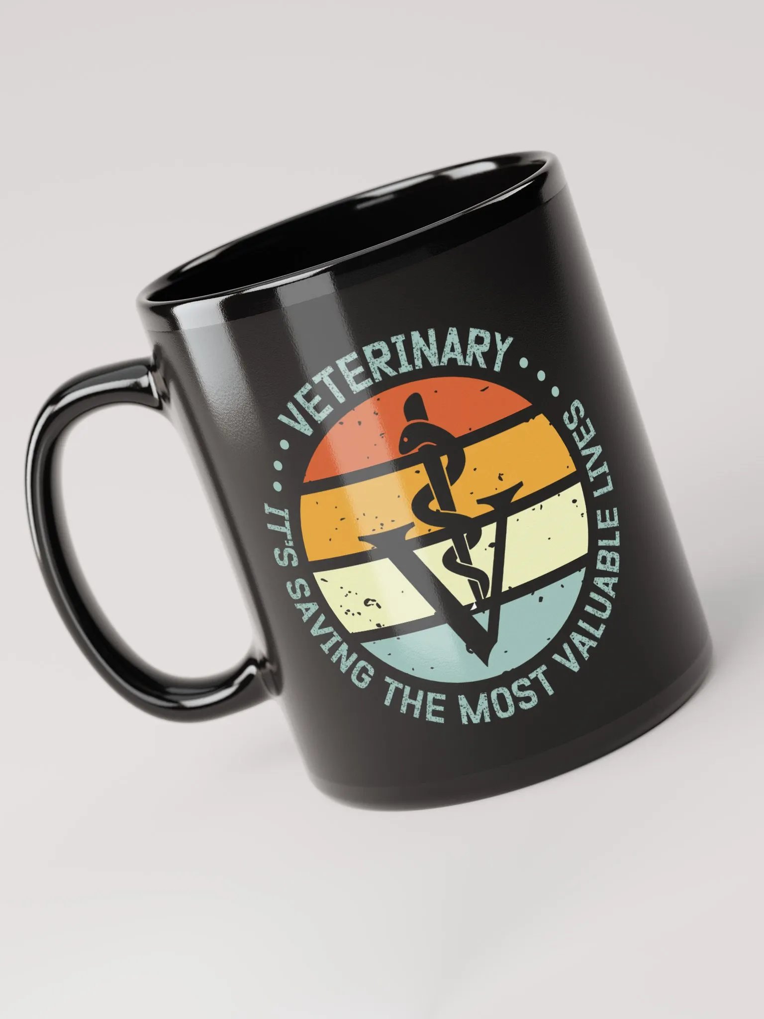 "saving the most valuable lives" black glossy mug product image (4)