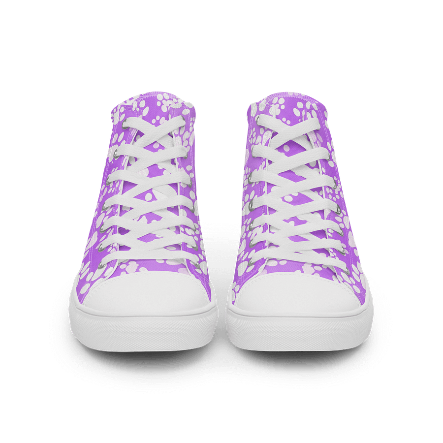 Paw Prints Purple Retro High Tops product image (3)