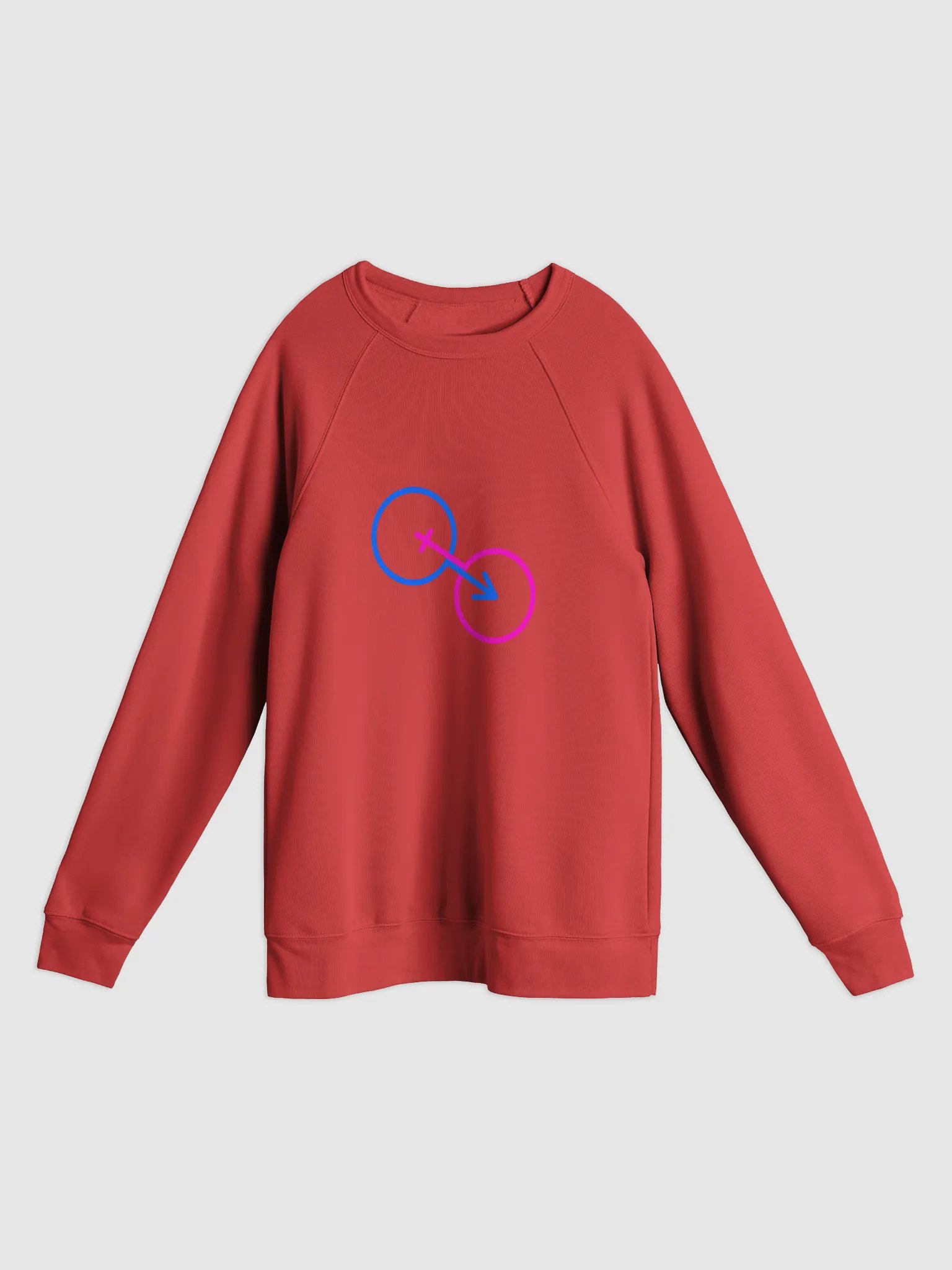 Interlinked Male & Female Symbol Unisex Raglan Sweatshirt product image (1)