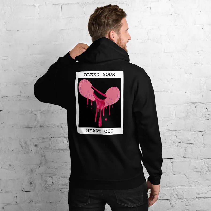 Bleed Your Heart Out Print Embroidered Hoodie (Digital) product image (5)