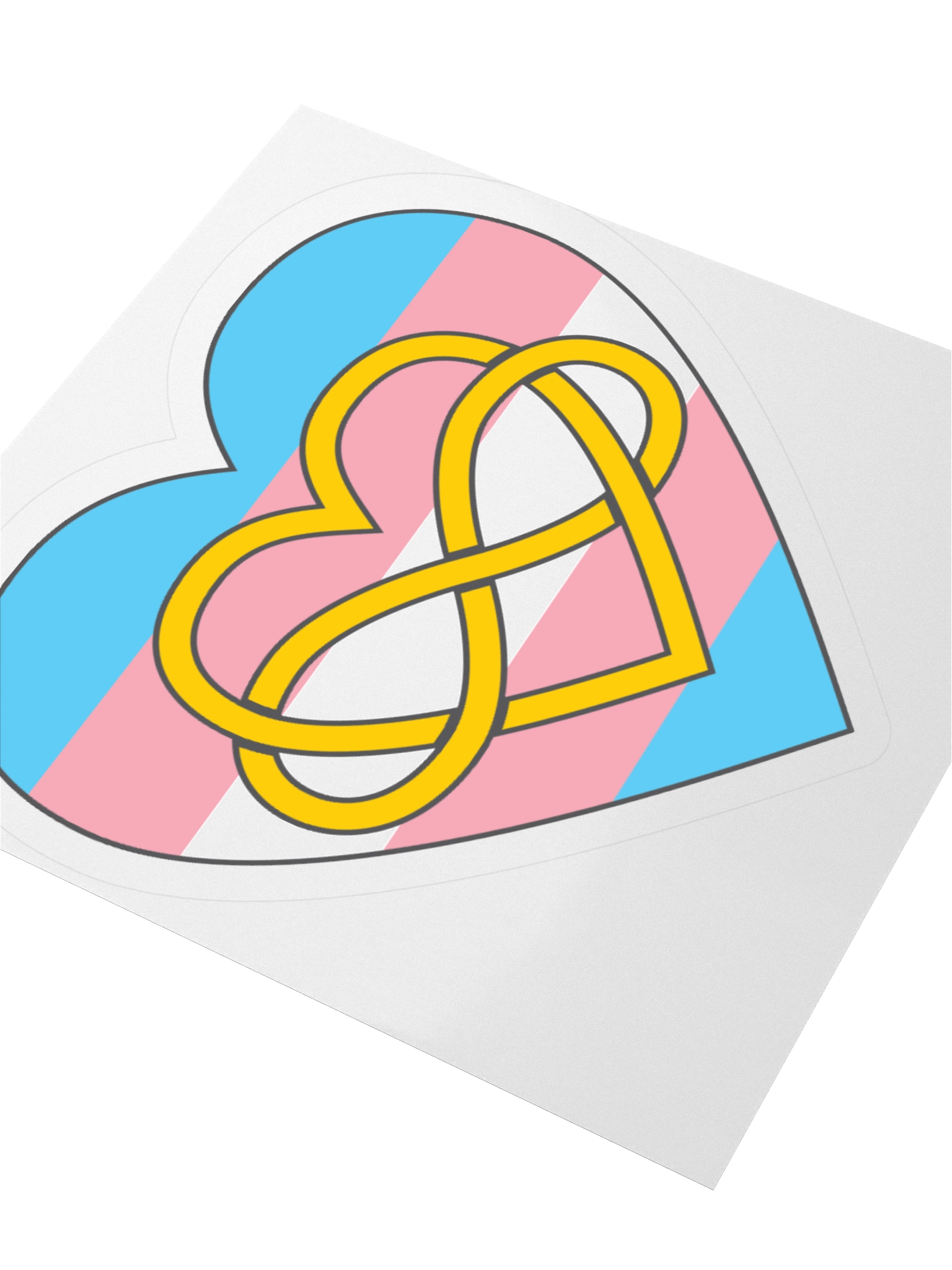 Trans Pride Flag Polyamory Infinity Heart Sticker product image (8)