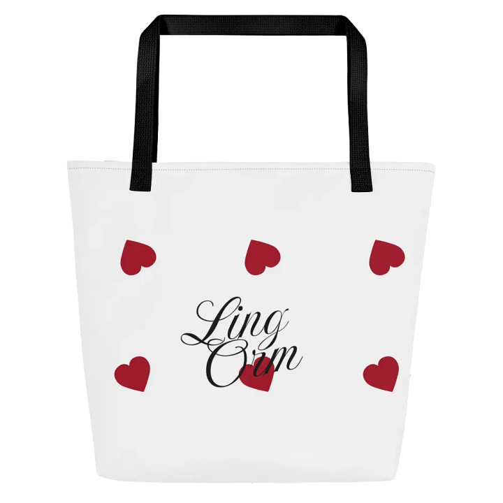 LingOrm Cartoon Design Valentine Large Tote Bag w/ Pocket product image (2)