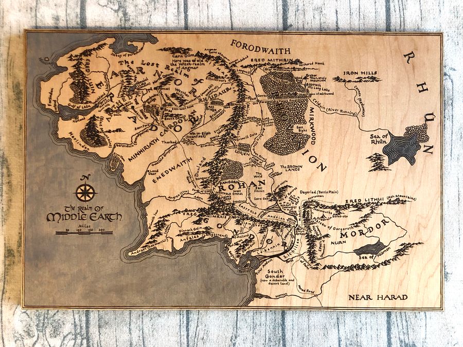 Middle Earth Map - 12" x 18" product image (1)