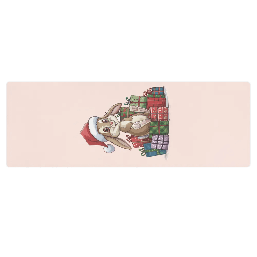 Santa Bunny pink Yoga Mat product image (1)