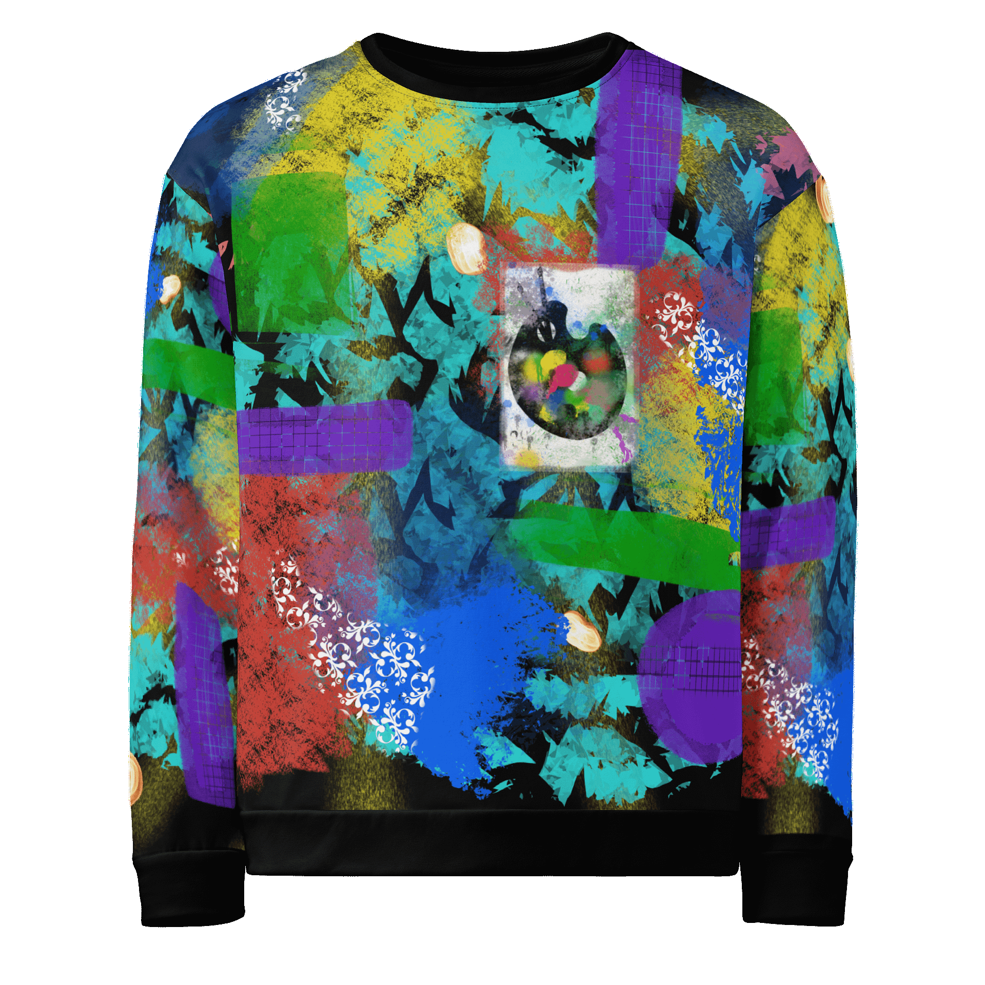 AbstractWear 'Night Flower' Unisex Art Sweatshirt product image (1)