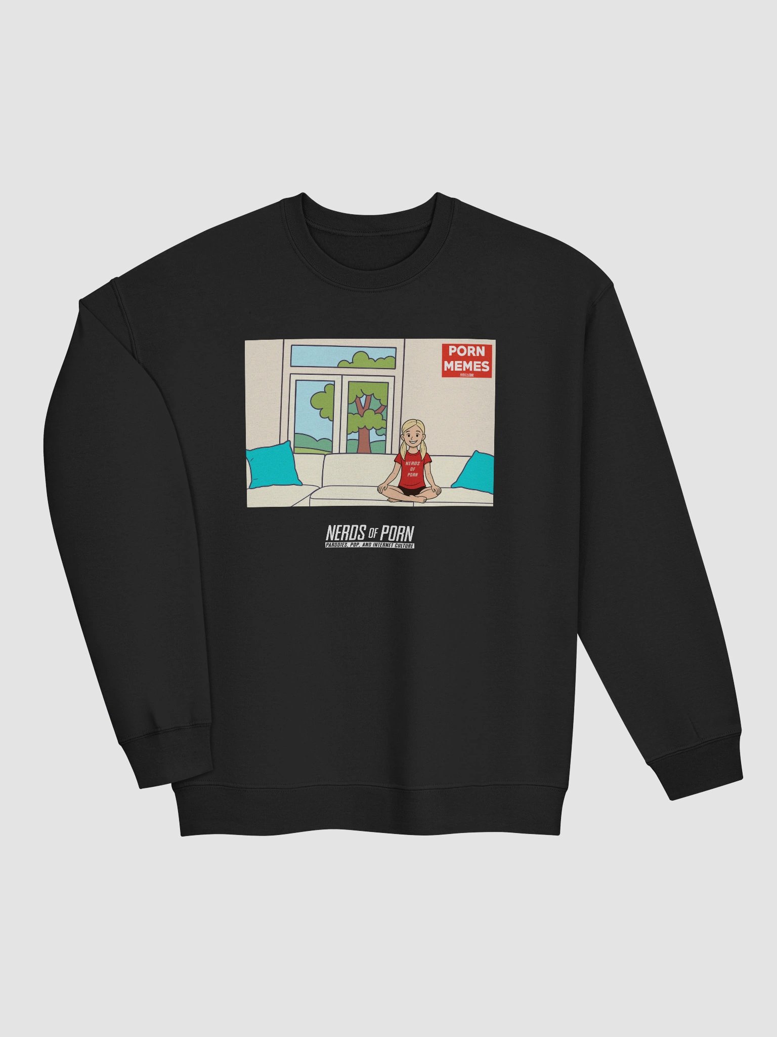 Casting Couch Porn Meme Sweater (black) product image (3)