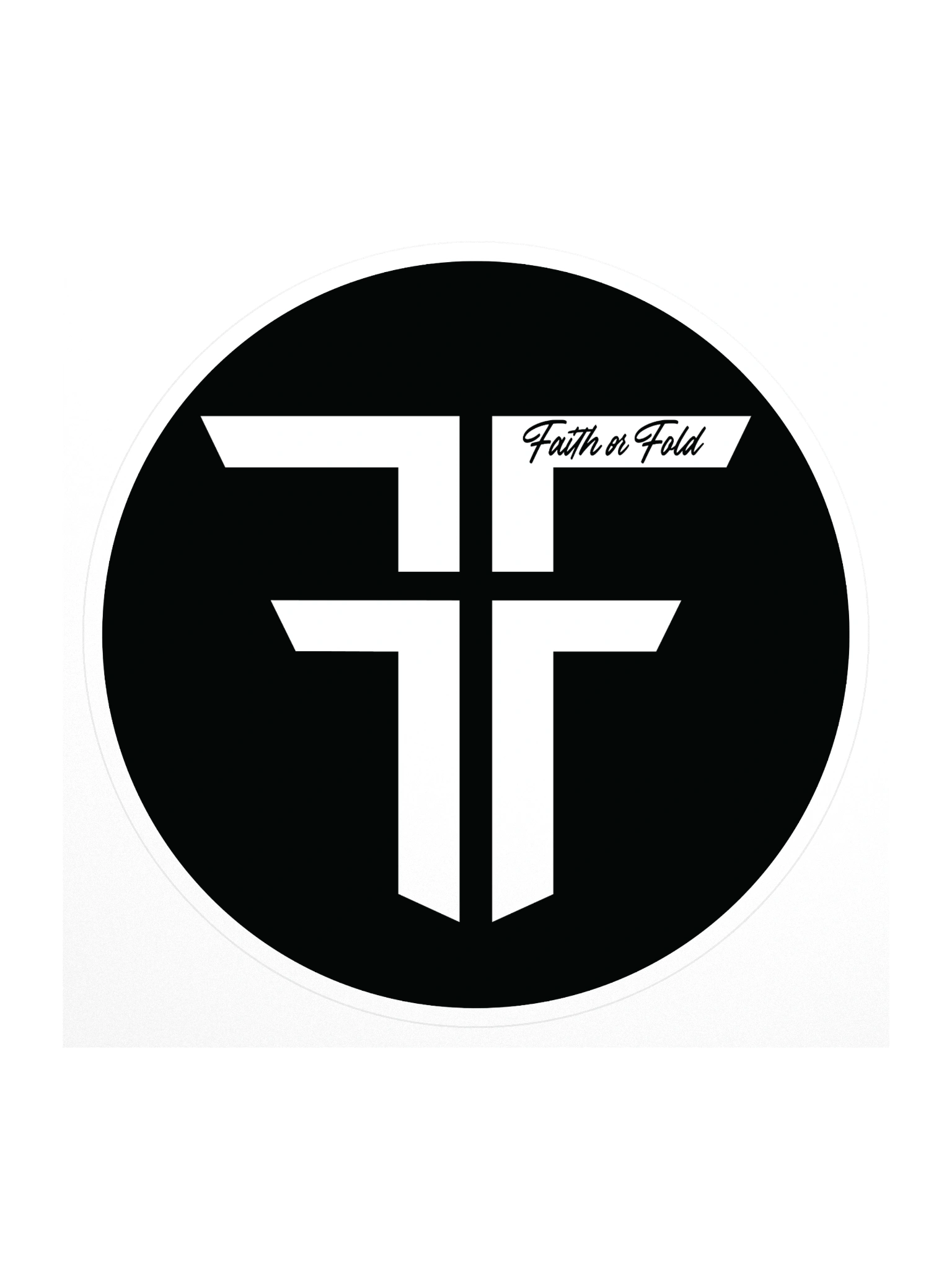 Faith or Fold Logo Sticker product image (1)