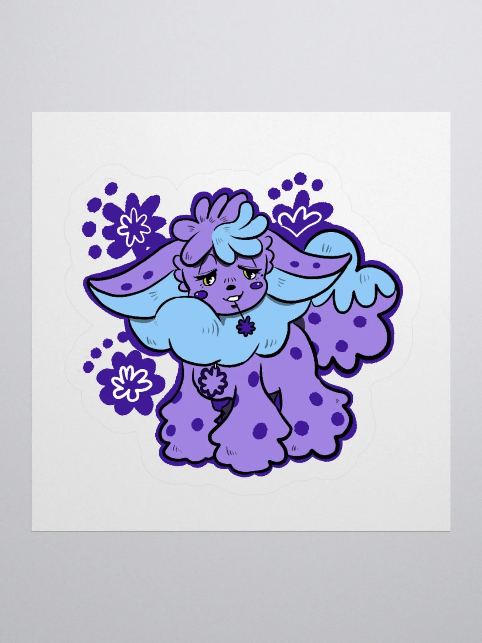 "Fluffy Flowers" Lilac Sticker product image (1)