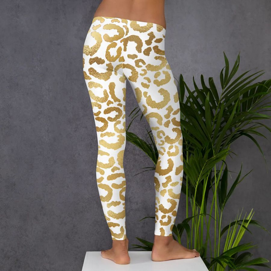 Gold Leopard Overlay Print Leggings – Luxurious, Bold & Fashion-Forward product image (6)