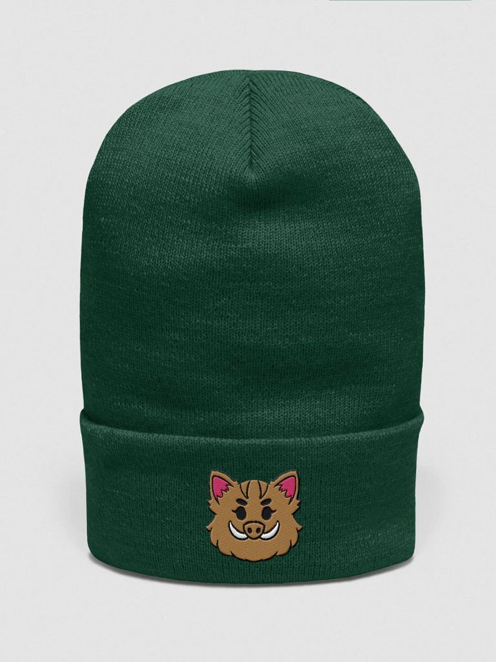 Boar Badge Knitted Hat product image (1)