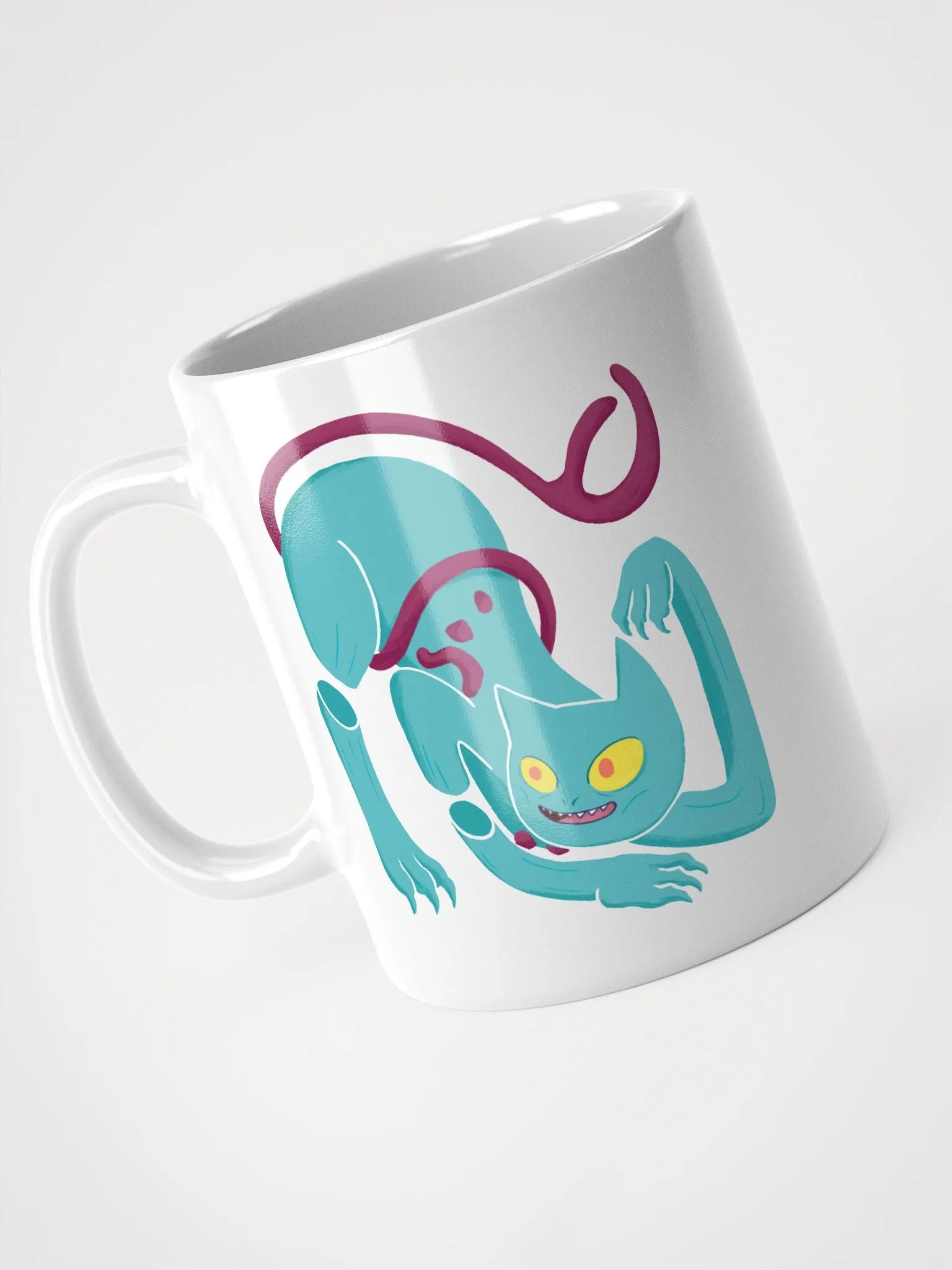 Demon Cat Mug Glossy White product image (4)