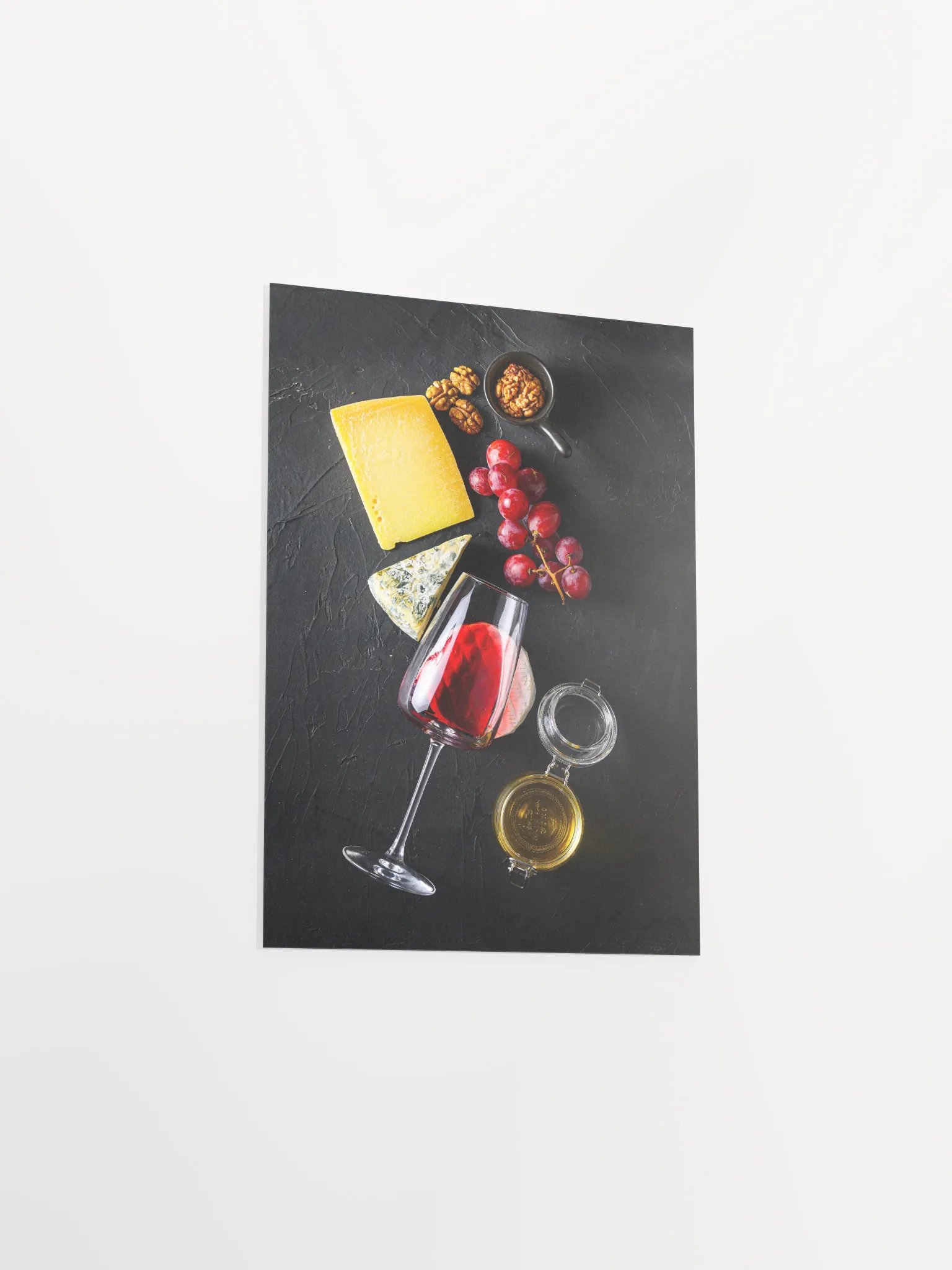 Red wine and cheese (Italian, Spanish cuisine) — Food kitchen poster/blackboard, kitchen wall art, aesthetic poster, minimalist poster product image (13)