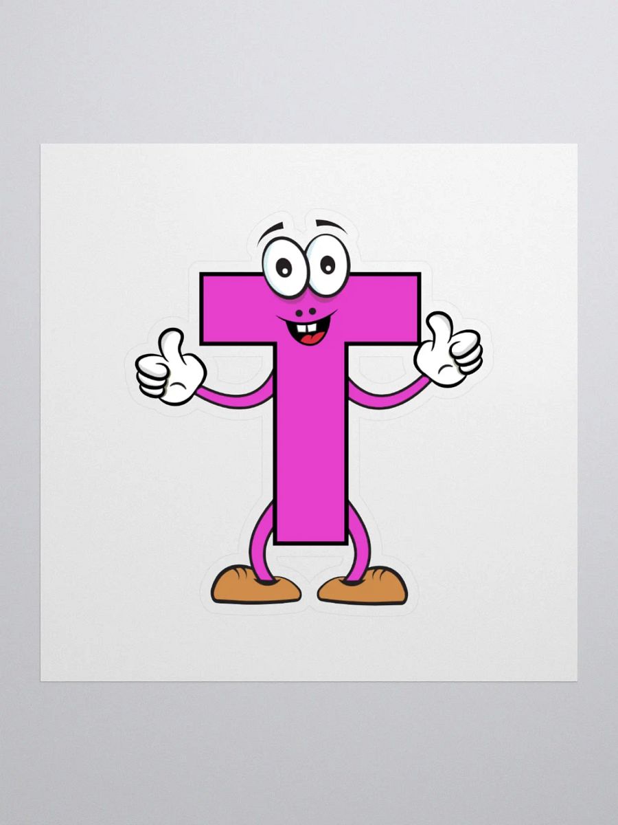 T Letter Cartoon Character Sticker product image (2)