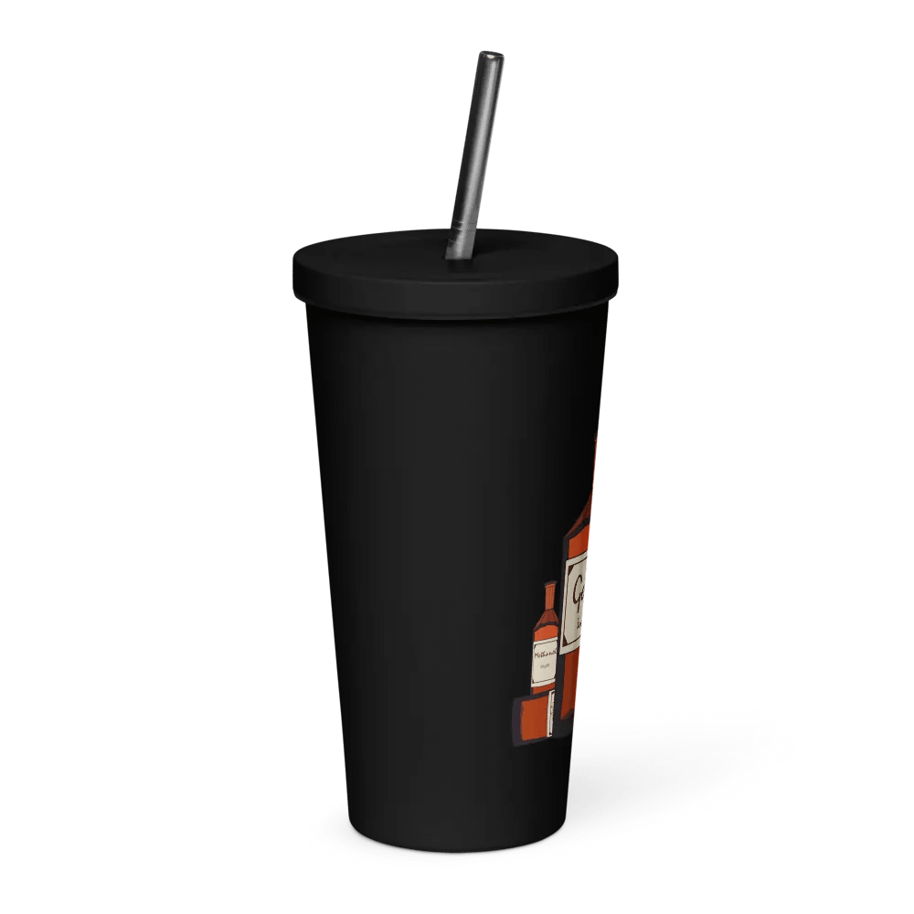 Gewalt ist keine Lösung Becher mit Isolierung und Strohhalm product image (4)