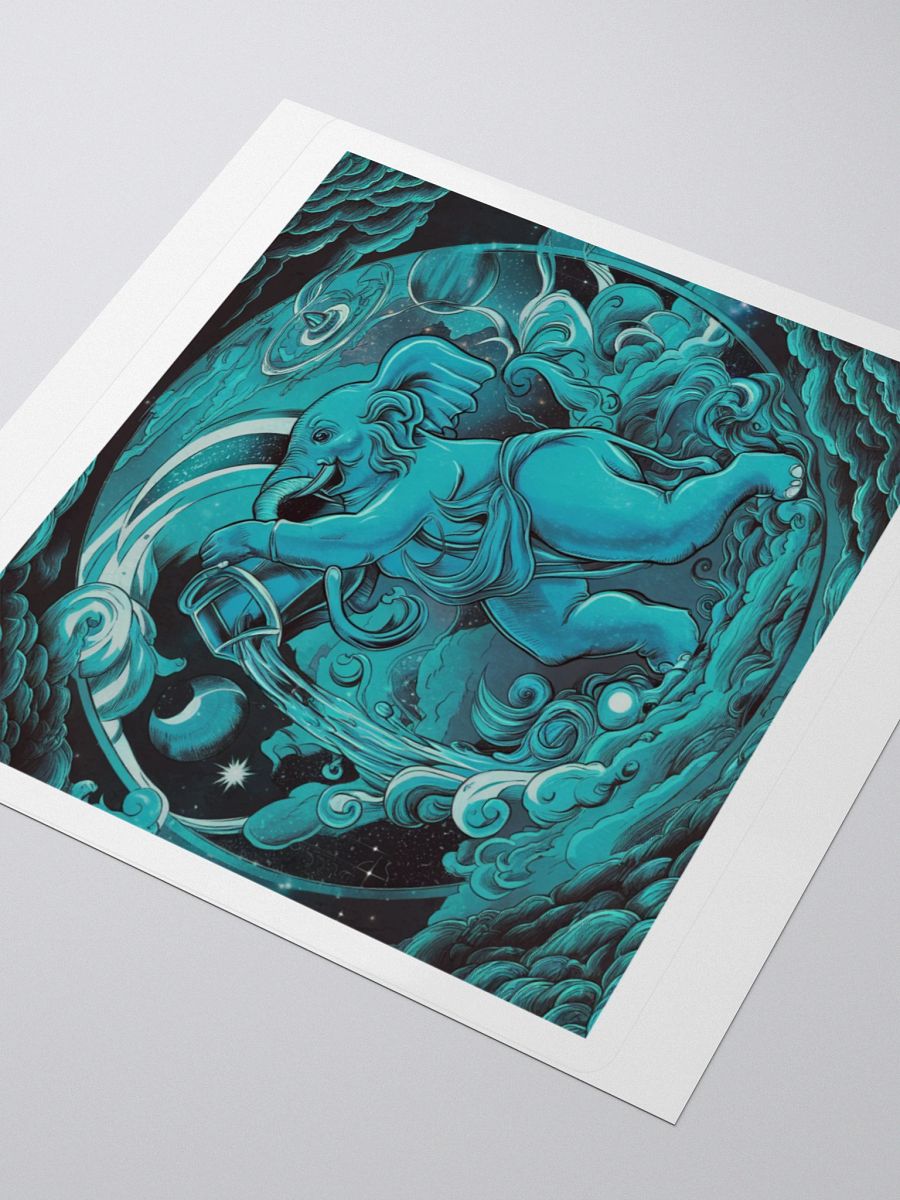 Aquarius Celestial Elephant Vinyl Sticker - Exclusive Zodiac Fantasy Art product image (8)