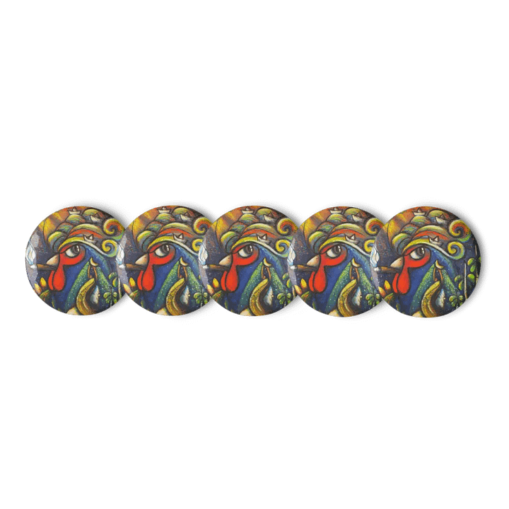 Whimsical Rooster Pin Button Set product image (1)