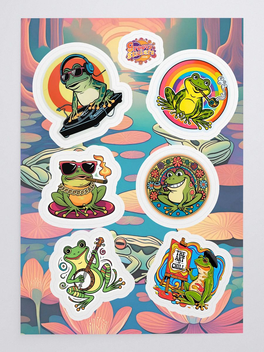 groovy Frog Sticker Collection product image (3)