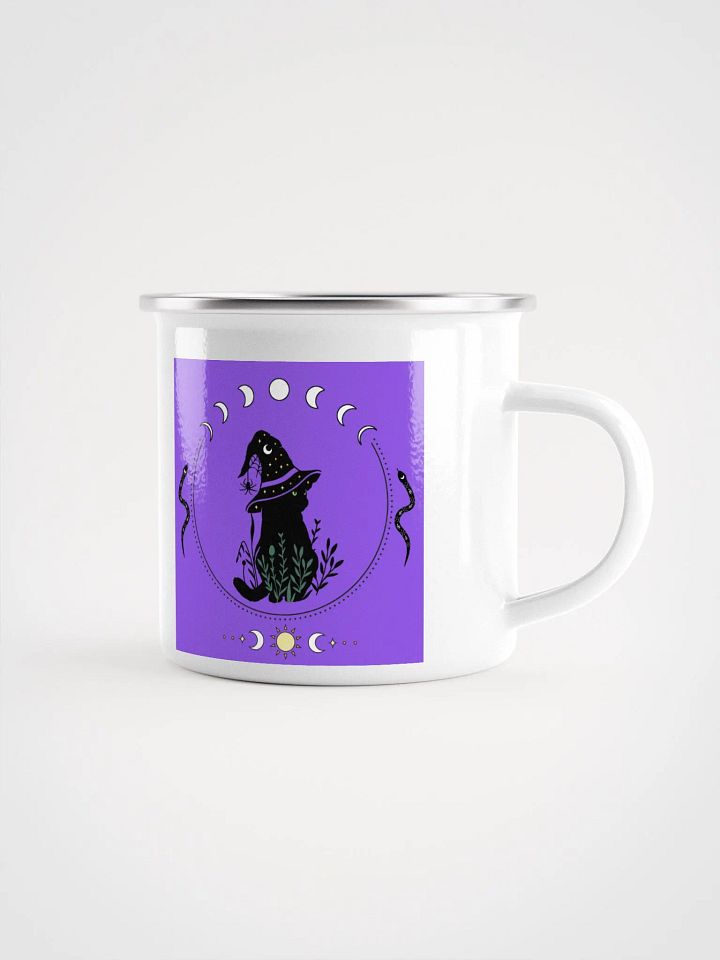 Witchy Cat & Moon Enamel Mug product image (2)