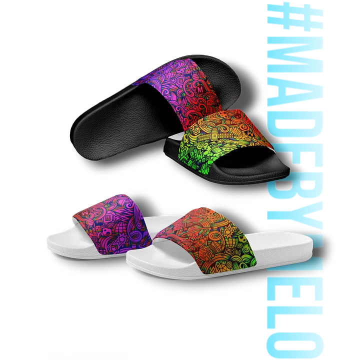 Rainbow Space Scribble - Women's Slides | #MADEBYMELO product image (1)