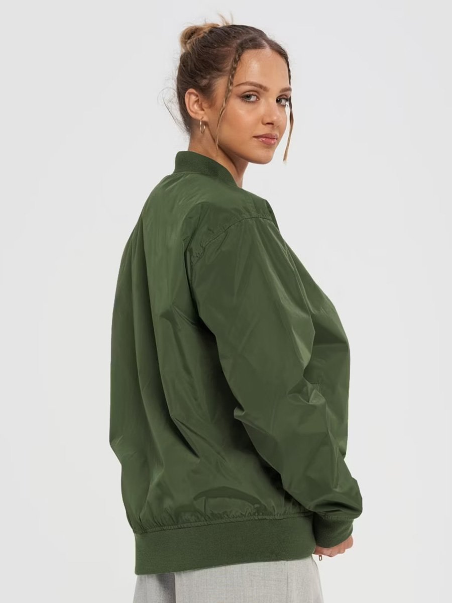 Military Green Camouflage Pixels Camo Pattern Unisex Embroidered Bomber Jacket product image (7)
